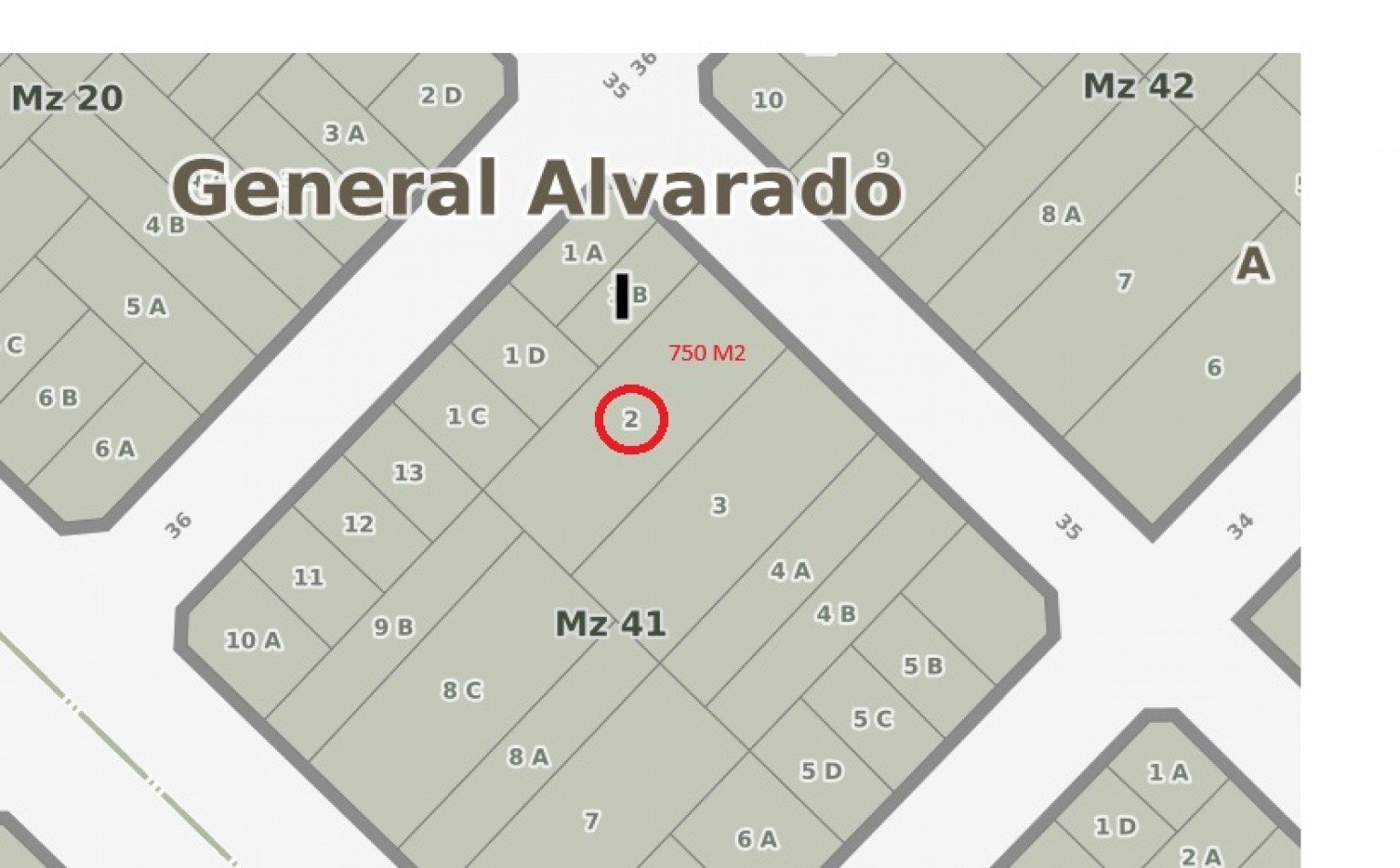 Lote 750 M2 en 35 E/ 34 y 36